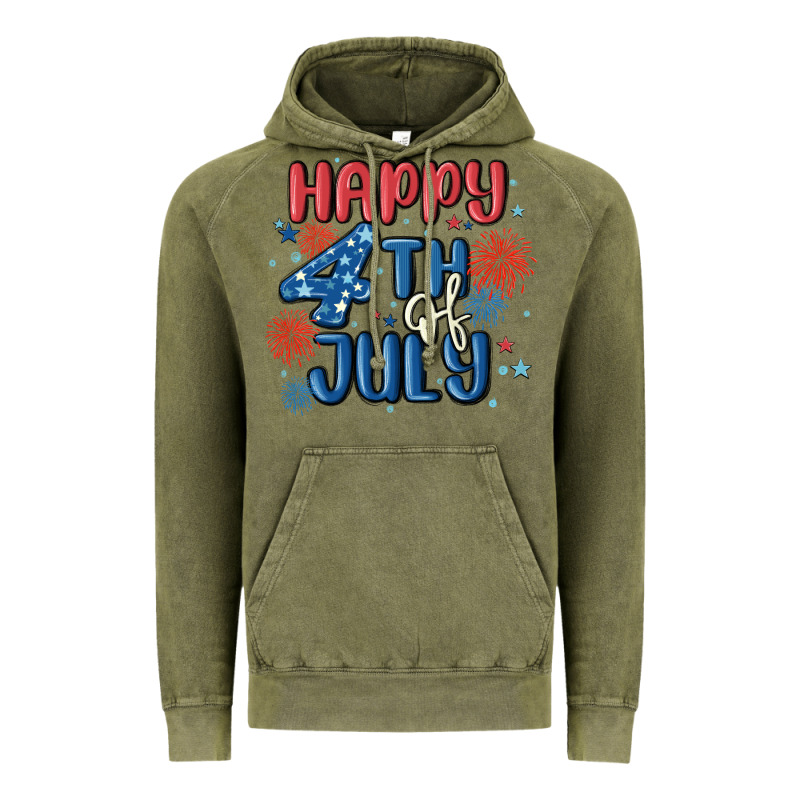 Happy 4th Of July Vintage Hoodie by MaliasSmallBusiness | Teevron