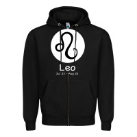 Black Leo Horoscope Zipper Hoodie - Bettercallsaul