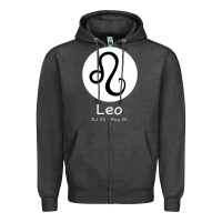 Charcoal Heather Leo Horoscope Zipper Hoodie - Bettercallsaul