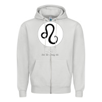 Dove Grey Leo Horoscope Zipper Hoodie - Bettercallsaul