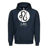 Navy Leo Horoscope Zipper Hoodie - Bettercallsaul