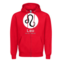 Red Leo Horoscope Zipper Hoodie - Bettercallsaul