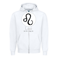White Leo Horoscope Zipper Hoodie - Bettercallsaul