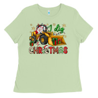 Matcha i dig Christmas bulldozer santa Ladies Tee - JahusDesignShop