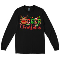 Black Deer Christmas reindeer Long Sleeve Tee - NancyCooperArtShop