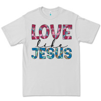 Dove Grey love like jesus Premium Tee - JahusDesignShop