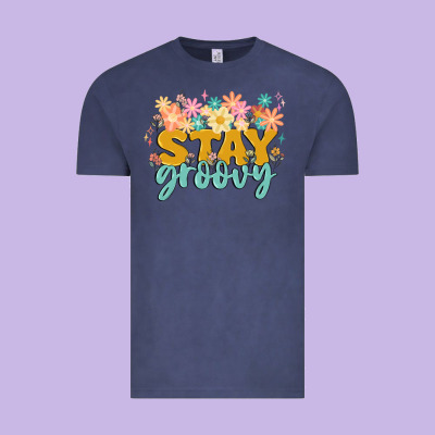 Stay Groovy Vintage Tee Designed By Maliassmallbusiness