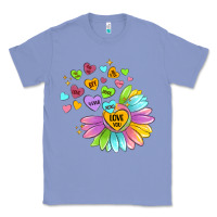 Colony Blue sunflower love hugs Classic Tee - MaliasSmallBusiness