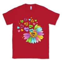 Red sunflower love hugs Classic Tee - MaliasSmallBusiness