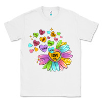 White sunflower love hugs Classic Tee - MaliasSmallBusiness