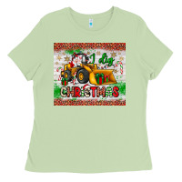 Matcha i dig christmas bulldozer santa Ladies Tee - JahusDesignShop