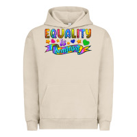 Pigment French Oak Equality Is Beautiful Urban Hoodie - BundleAndBundleShop