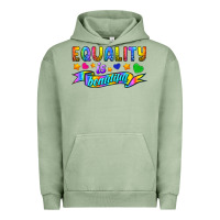 Pigment Oil Green Equality Is Beautiful Urban Hoodie - BundleAndBundleShop