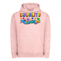 Pigment Salmon Equality Is Beautiful Urban Hoodie - BundleAndBundleShop