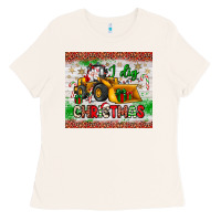 Bone i dig christmas bulldozer santa Ladies Tee - JahusDesignShop