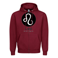 Burgundy Leo Horoscope Zipper Hoodie - Bettercallsaul