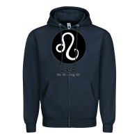 Navy Leo Horoscope Zipper Hoodie - Bettercallsaul