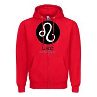 Red Leo Horoscope Zipper Hoodie - Bettercallsaul