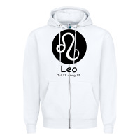 White Leo Horoscope Zipper Hoodie - Bettercallsaul