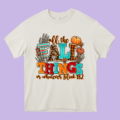 All The Fall Thıngs Or Whatever Heavy Core Tee Designed By Adodesignshop