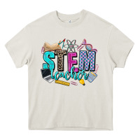 Cream stem teacher Heavy Core Tee - AdoDesignShop