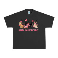 Pigment Black happy valentines day cats Urban Heavy Tee - MaliasSmallBusiness
