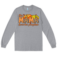 Heather Grey this mama loves her pumpkins Long Sleeve Tee - MaliasSmallBusiness