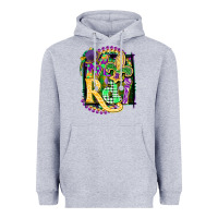 Heather Grey mardi gras Heavyweight Hoodie - CowGirlArtShop