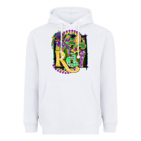 White mardi gras Heavyweight Hoodie - CowGirlArtShop