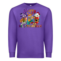 Purple hallothanksmas coffee cups Premium Sweatshirt - CowGirlArtShop