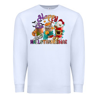 White hallothanksmas coffee cups Premium Sweatshirt - CowGirlArtShop