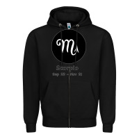 Black Scorpio Horoscope Zipper Hoodie - Bettercallsaul