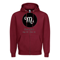 Burgundy Scorpio Horoscope Zipper Hoodie - Bettercallsaul