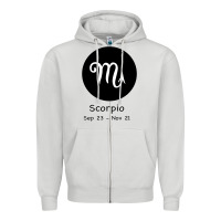 Dove Grey Scorpio Horoscope Zipper Hoodie - Bettercallsaul