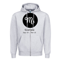 Heather Grey Scorpio Horoscope Zipper Hoodie - Bettercallsaul