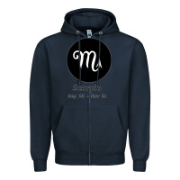 Navy Scorpio Horoscope Zipper Hoodie - Bettercallsaul