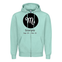 Seafoam Scorpio Horoscope Zipper Hoodie - Bettercallsaul
