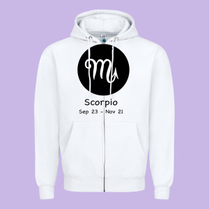 Scorpio Horoscope Zipper Hoodie Designed By Bettercallsaul