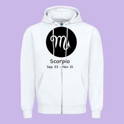 Scorpio Horoscope Zipper Hoodie Designed By Bettercallsaul