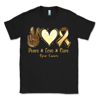 Black Peace love cure Bone Cancer Classic Tee - NancyCooperArtShop