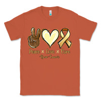 Copper Peace love cure Bone Cancer Classic Tee - NancyCooperArtShop