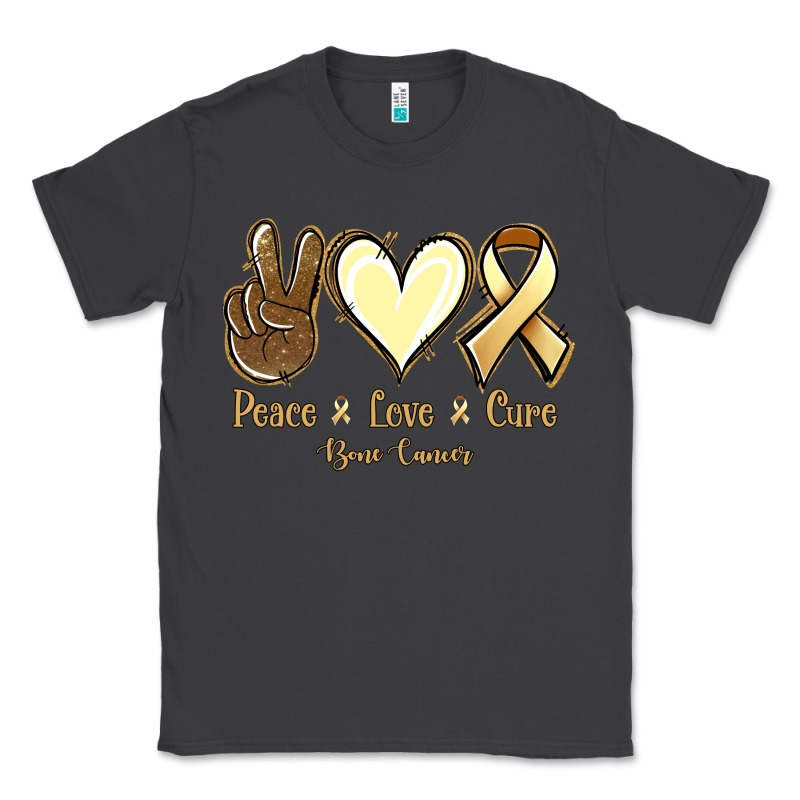 Peace Love Cure Bone Cancer Classic Tee by NancyCooperArtShop | Teevron
