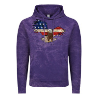 Cloud Purple 4th july eagle Vintage Hoodie - MaliasSmallBusiness