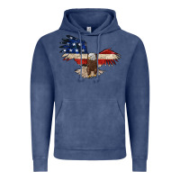 Vintage Denim 4th july eagle Vintage Hoodie - MaliasSmallBusiness