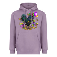 Lavender mardi gras chicken Heavyweight Hoodie - CowGirlArtShop