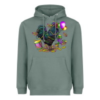 Sage mardi gras chicken Heavyweight Hoodie - CowGirlArtShop