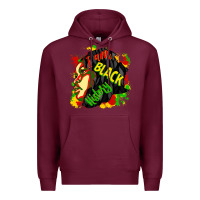 Burgundy i am black history Premium Hoodie - CowGirlArtShop