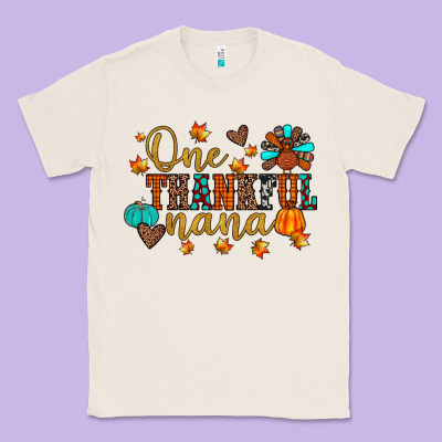 One Thankful Nana Classic Tee Designed By Jahusdesignshop