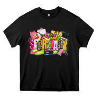 Black school secretary Heavy Core Tee - AdoDesignShop