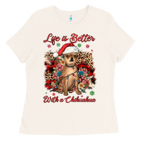Bone christmas life is better with a chihuahua Ladies Tee - JahusDesignShop